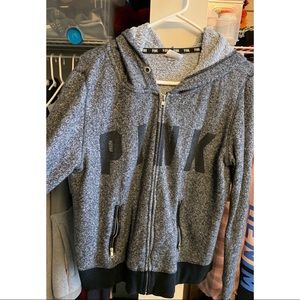 Long sleeve PINK zip-up hoodie